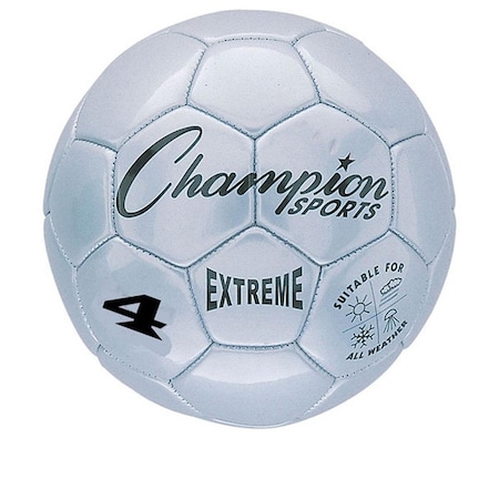 Champion Sports 4 Size Extreme Series Soccer Ball - Silver CHSEX4SL